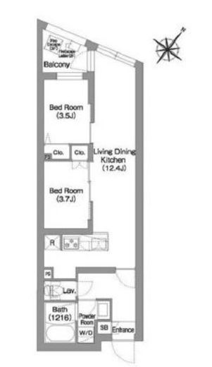 コンフォリア・リヴ渋谷本町　301号室　間取り