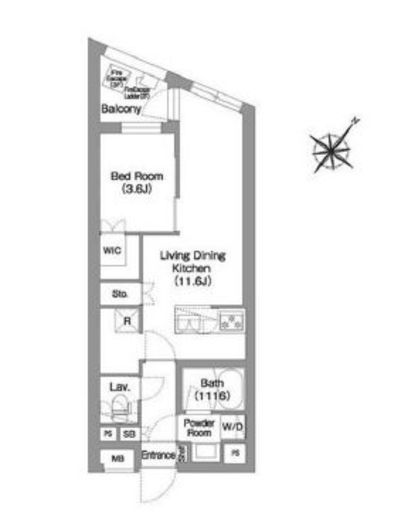 コンフォリア・リヴ渋谷本町　302号室　間取り