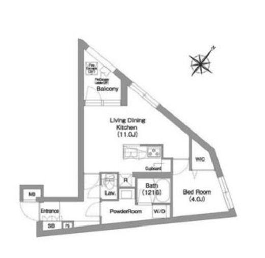 コンフォリア・リヴ渋谷本町　304号室　間取り