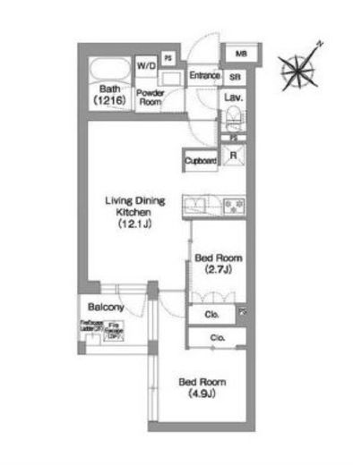 コンフォリア・リヴ渋谷本町　306号室　間取り