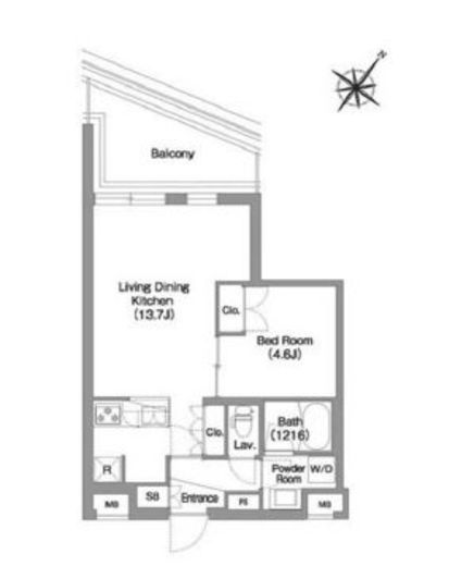 コンフォリア・リヴ渋谷本町　402号室　間取り