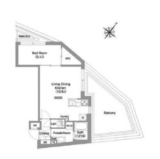 コンフォリア・リヴ渋谷本町　403号室　間取り