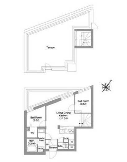 コンフォリア・リヴ渋谷本町　501号室　間取り