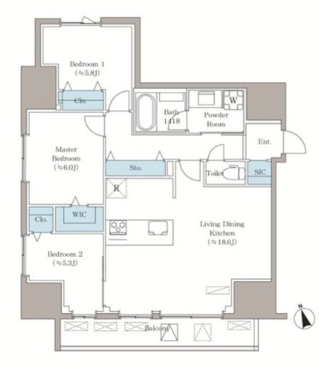 VISTA西早稲田　1002号室　間取り