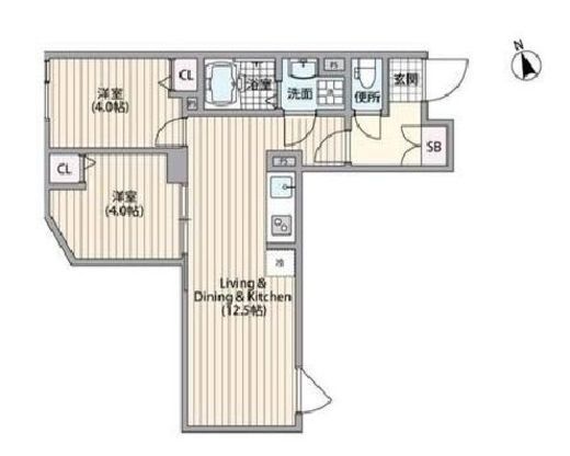 HJクラウンⅠ　302号室　間取り