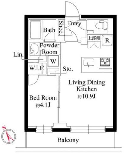 ラヴィエール千駄ヶ谷プレミアムレジデンス　402号室　間取り