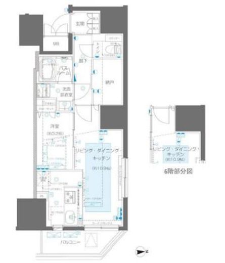 ZOOM信濃町　1001号室　間取り