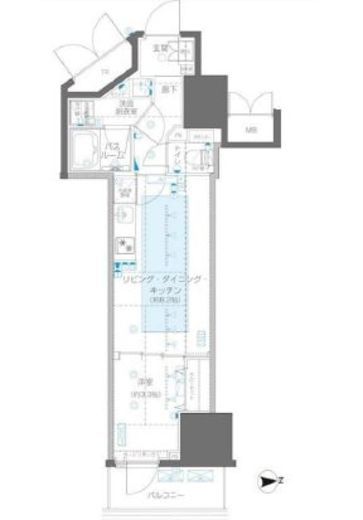 ZOOM信濃町　1002号室　間取り