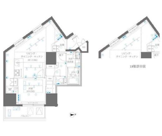 ZOOM信濃町　1005号室　間取り