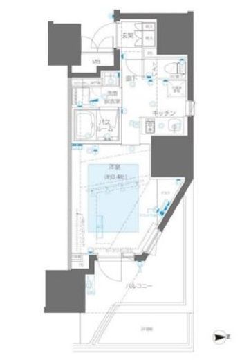 ZOOM信濃町　301号室　間取り