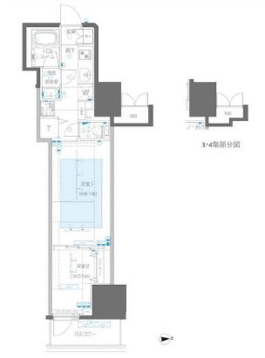 ZOOM信濃町　402号室　間取り