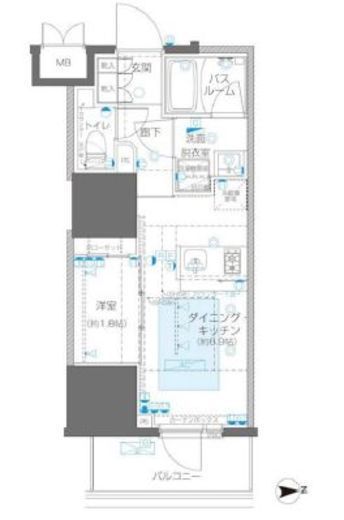 ZOOM信濃町　503号室　間取り