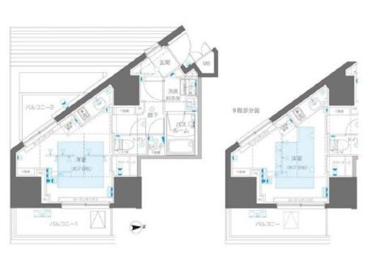 ZOOM信濃町　905号室　間取り