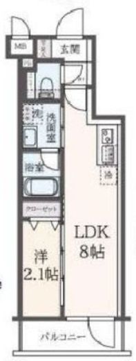 ハーモニーレジデンス東新宿　202号室　間取り