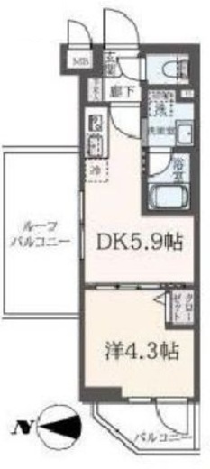 ハーモニーレジデンス東新宿　306号室　間取り