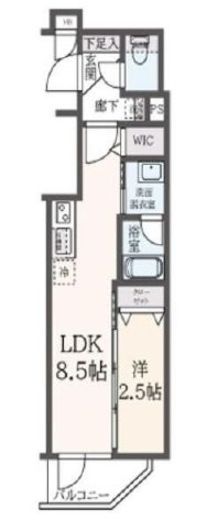 ハーモニーレジデンス東新宿　401号室　間取り