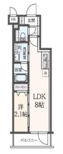 ハーモニーレジデンス東新宿　402号室　間取り