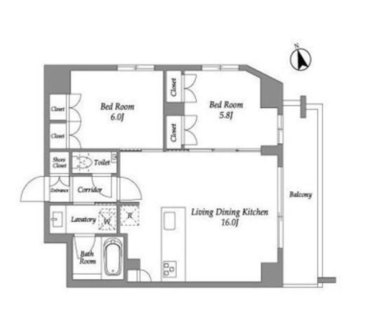 ENetial代官山　803号室　間取り