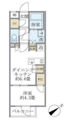コンポジット早稲田鶴巻町　202号室　間取り
