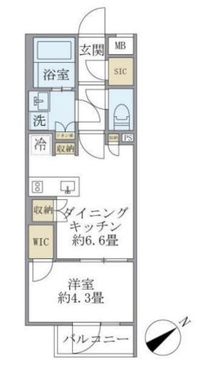 コンポジット早稲田鶴巻町　303号室　間取り