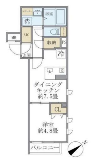 コンポジット早稲田鶴巻町　401号室　間取り