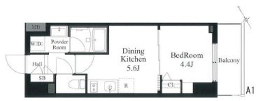 ラティエラ秋葉原　203号室　間取り