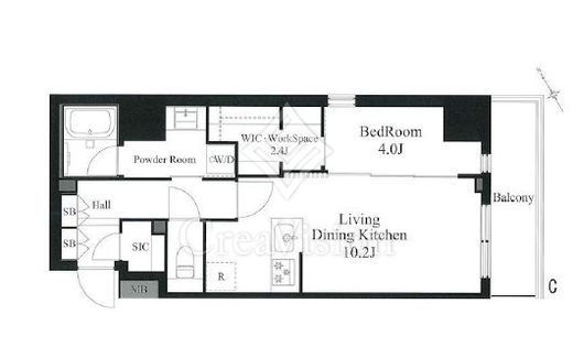 ラティエラ秋葉原　504号室　間取り