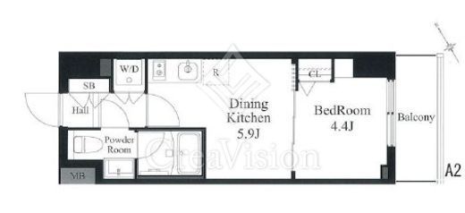 ラティエラ秋葉原　602号室　間取り