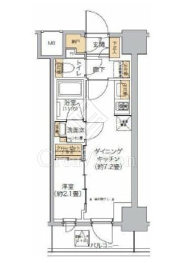 リビオメゾン西麻布　504号室　間取り