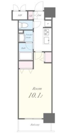 ROOTs Shinjuku Wakamatsucho (ルーツ新宿若松町)　702号室　間取り