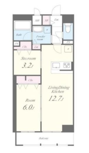 JPT RESIDENCE　1203号室　間取り