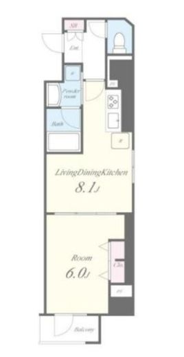 JPT RESIDENCE　806号室　間取り