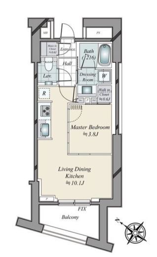 パークコート恵比寿　1203号室　間取り