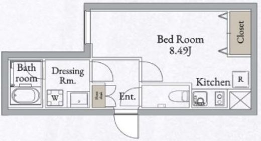 LiveFlat高田馬場 (ライブフラット高田馬場)　202号室　間取り