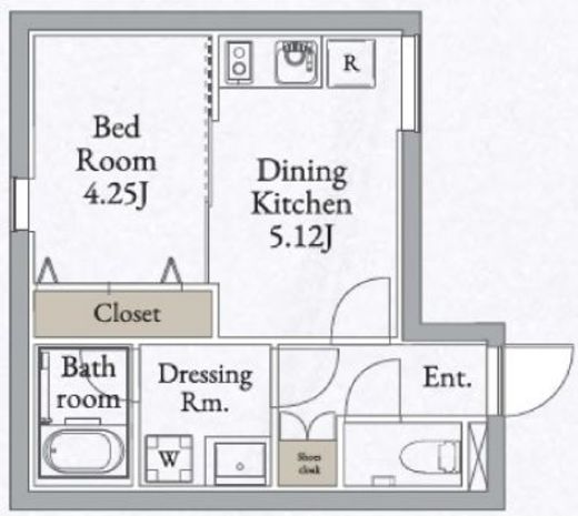 LiveFlat高田馬場 (ライブフラット高田馬場)　203号室　間取り