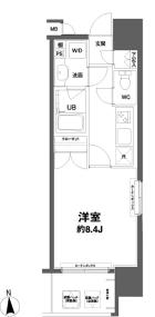 コンフォリア新宿御苑1　1204号室　間取り
