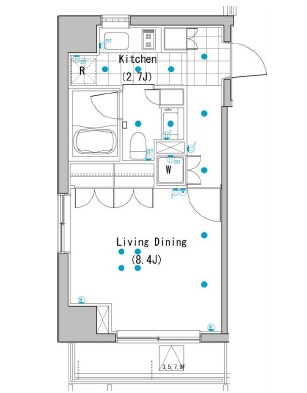 ブリリアイスト白金高輪　201号室　間取り