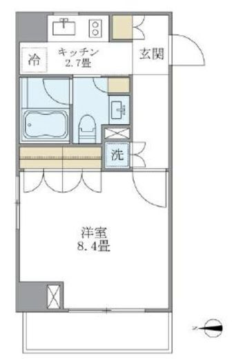ブリリアイスト白金高輪　801号室　間取り