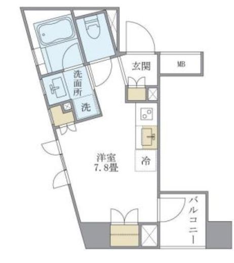 ブリリアイスト銀座東　801号室　間取り