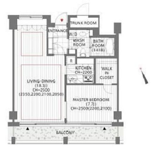 表参道ヒルズゼルコバテラス ウエスト　306号室　間取り