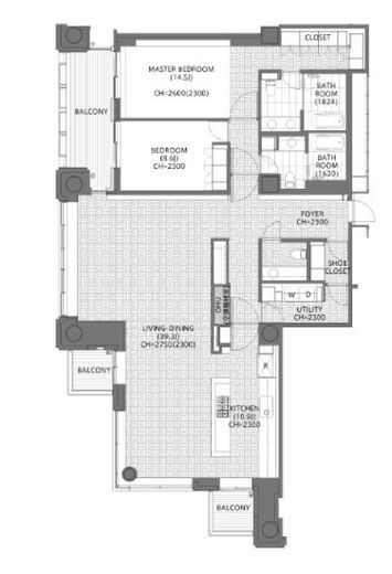 六本木ヒルズレジデンス C棟　3605号室　間取り