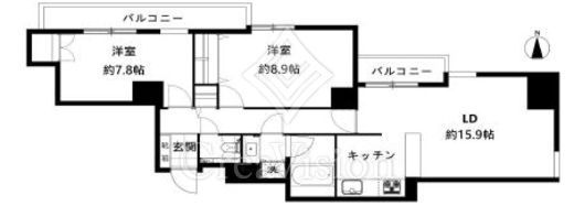 六本木ヒルズレジデンス D棟　401号室　間取り