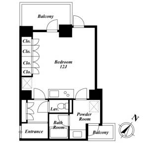 KDXレジデンス白金2　807号室　間取り