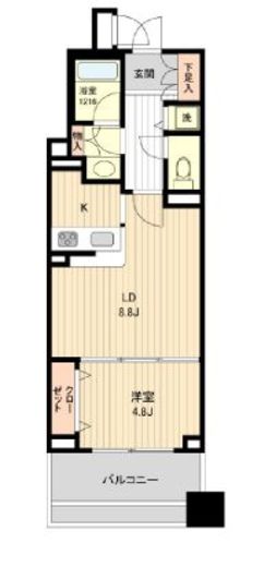 ＨＦ銀座レジデンスＥＡＳＴ　1207号室　間取り