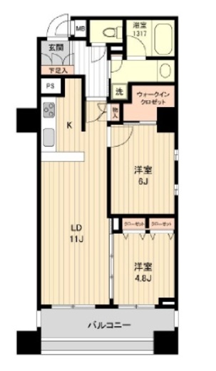 HF銀座レジデンスイースト　201号室　間取り