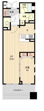 HF銀座レジデンスイースト　406号室　間取り
