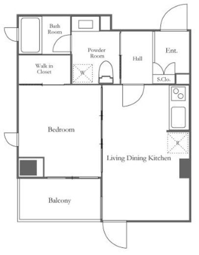 プレミアステージ芝公園　904号室　間取り