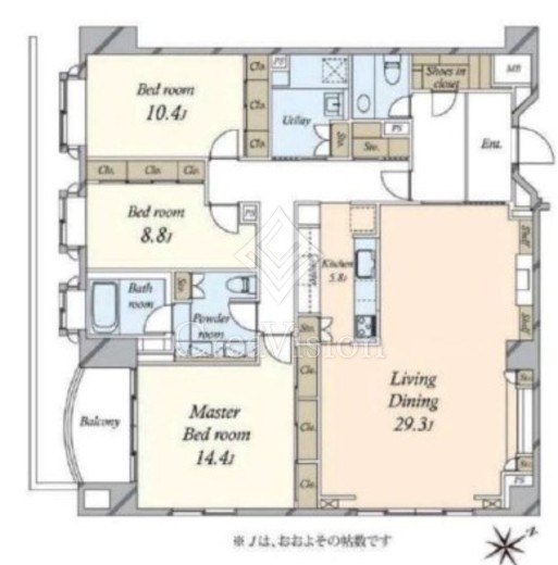 ザ・アッパーレジデンス南青山　3F3号室　間取り