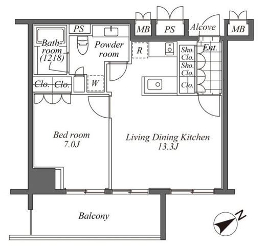 オーパスレジデンス恵比寿　302号室　間取り