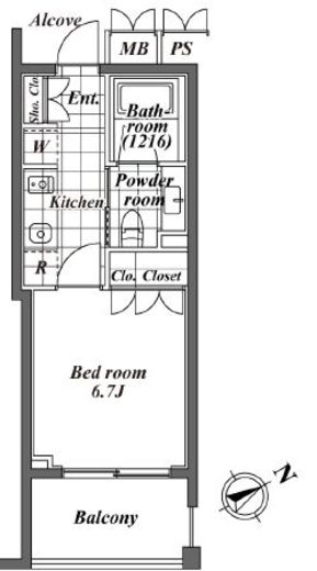 オーパスレジデンス恵比寿　309号室　間取り